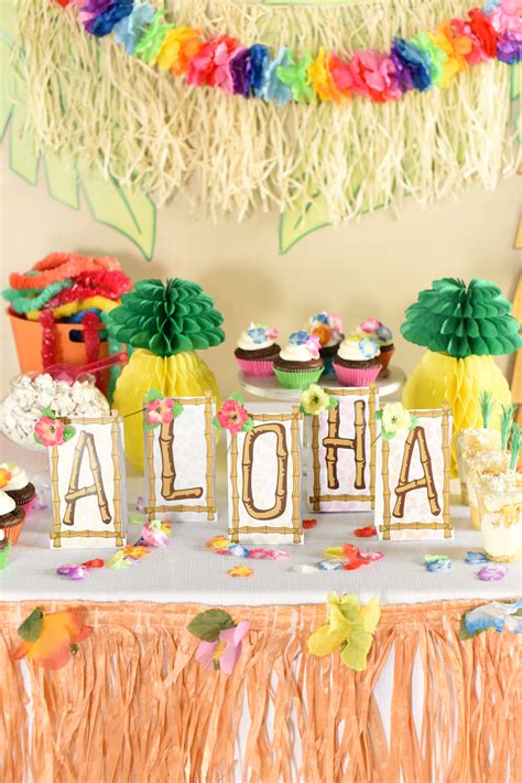 hawaiian luau party decorations|homemade luau party decorations.